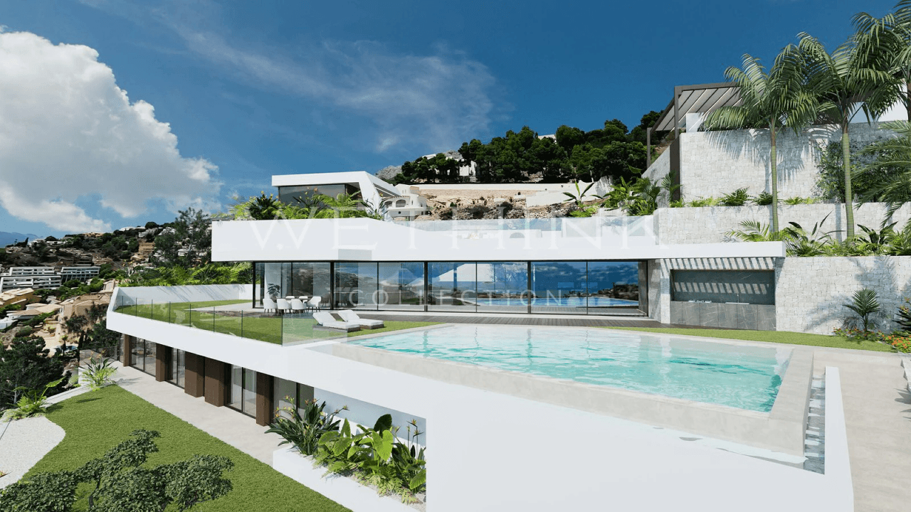 Luxury villa in the Sierra de Altea with panoramic views of the Mediterranean Sea.