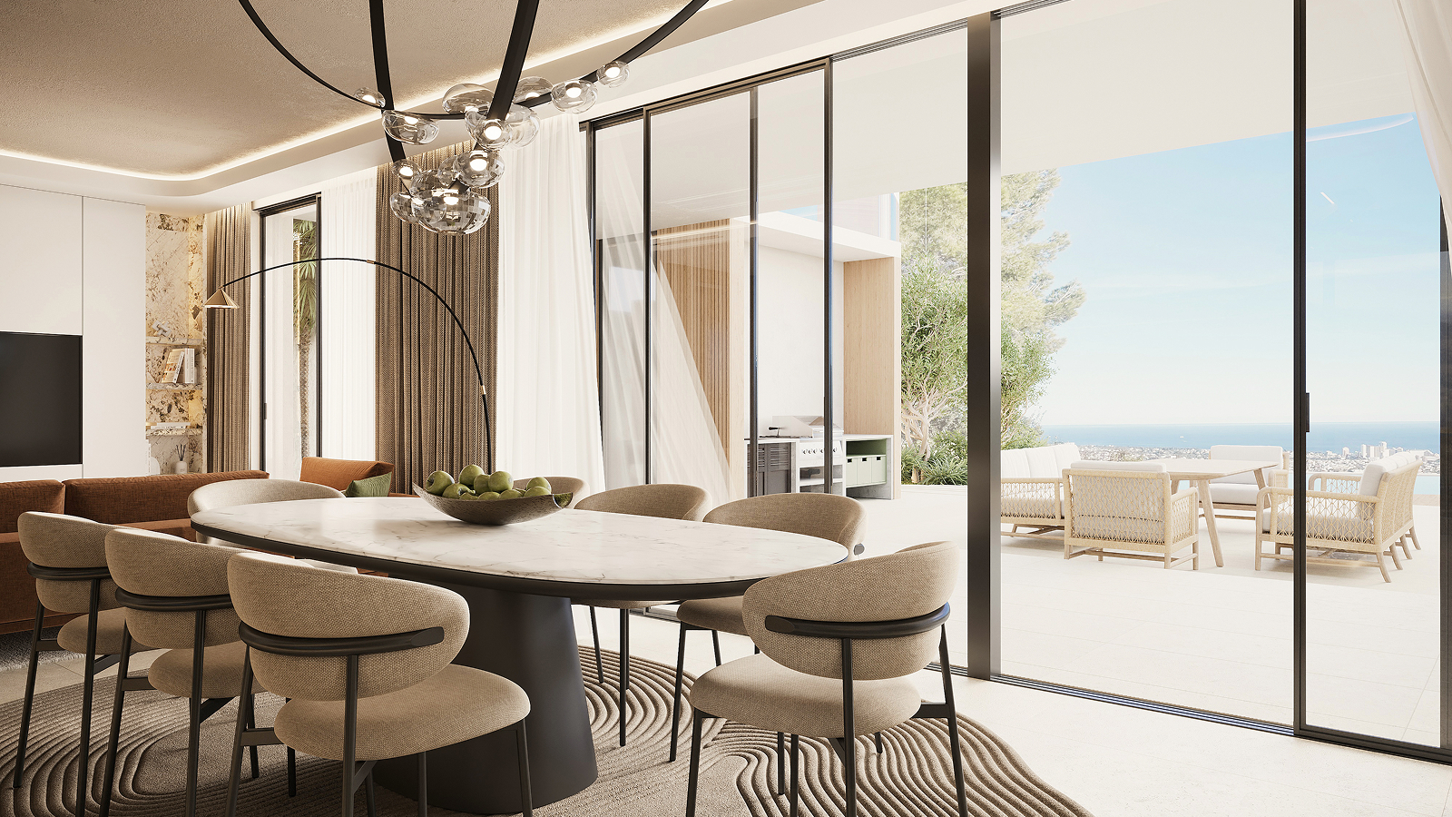 Villa de lujo llave en mano con vistas panorámicas al mar en Calpe